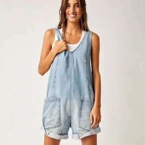 FREE PEOPLE we the free high roller shortalls